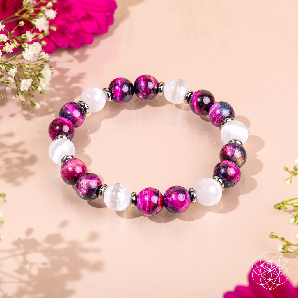 Pink Galaxy Tiger’s Eye Bracelet - Shape Your Future