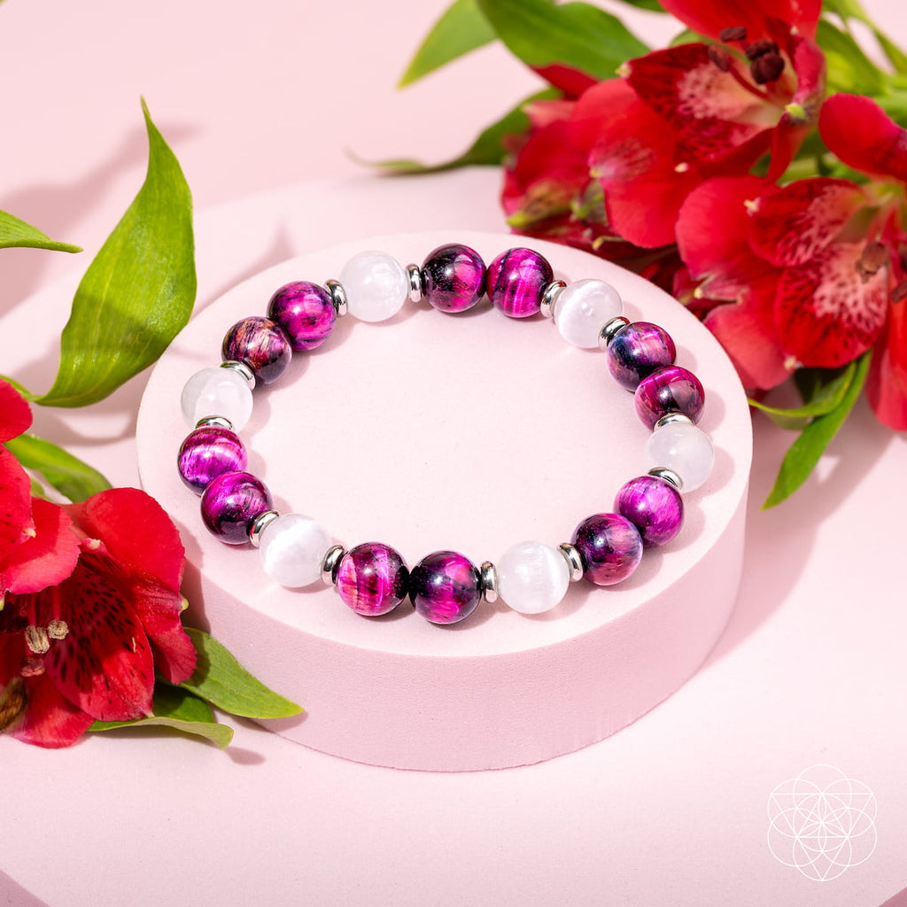 Pink Galaxy Tiger’s Eye Bracelet - Shape Your Future