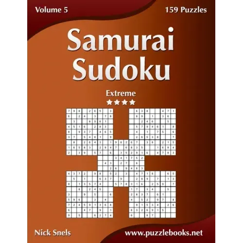 Samurai Sudoku - Extreme - Volume 5 - 159 Puzzles
