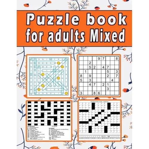 Puzzle book for adults Mixed: Large print Puzzle book! Soduko, word search, CodeWord and CrossWord 111 pages