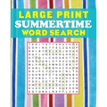 Large Print Summertime Word Search
