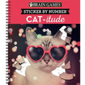 Brain Games - Sticker by Number: Cat-Itude (25 Images to Sticker)