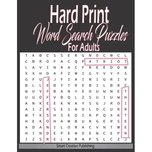 Hard Print Word Search Puzzles For Adults: hardest themed Puzzles to solve for Adults & Seniors and all other Puzzle Fans-8.5 x 11 inch