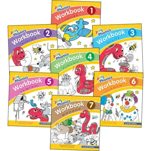 Jolly Phonics Workbooks 1-7: In Print Letters (American English Edition)