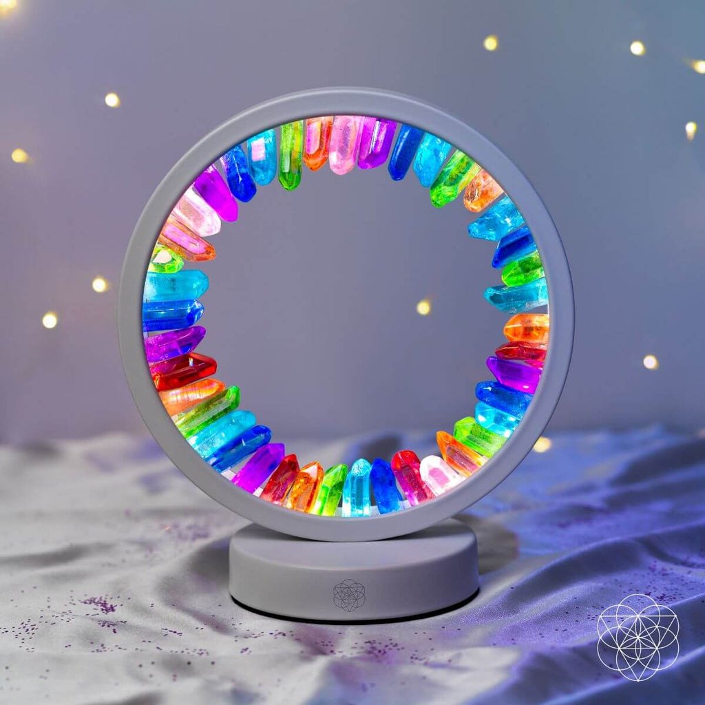 Clear Quartz Lamp of Hope - Rainbow After the Storm
