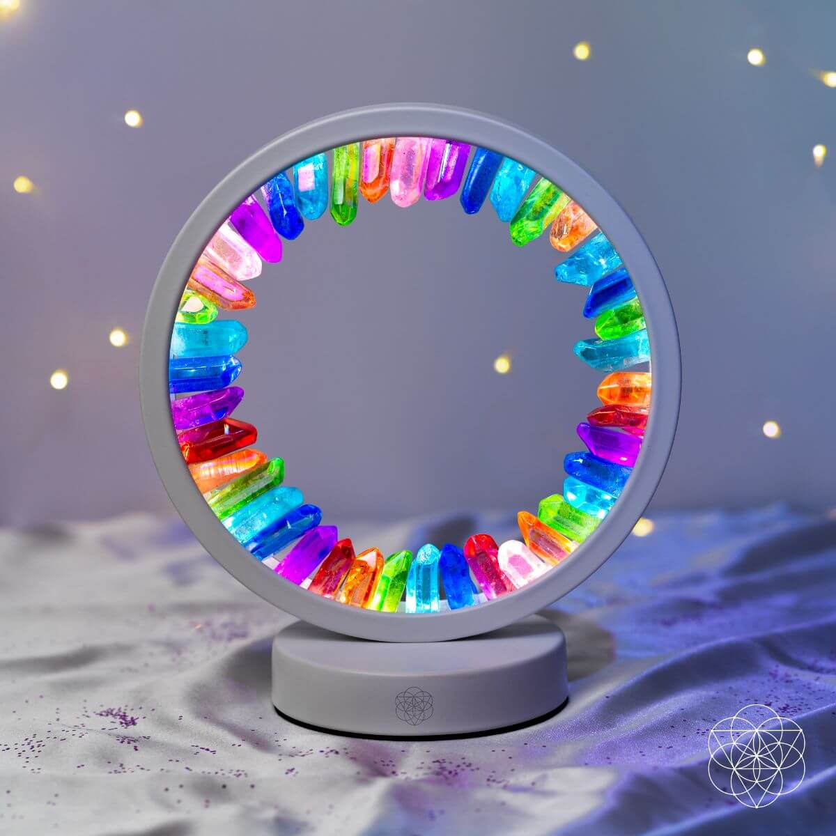 Clear Quartz Lamp of Hope - Rainbow After the Storm