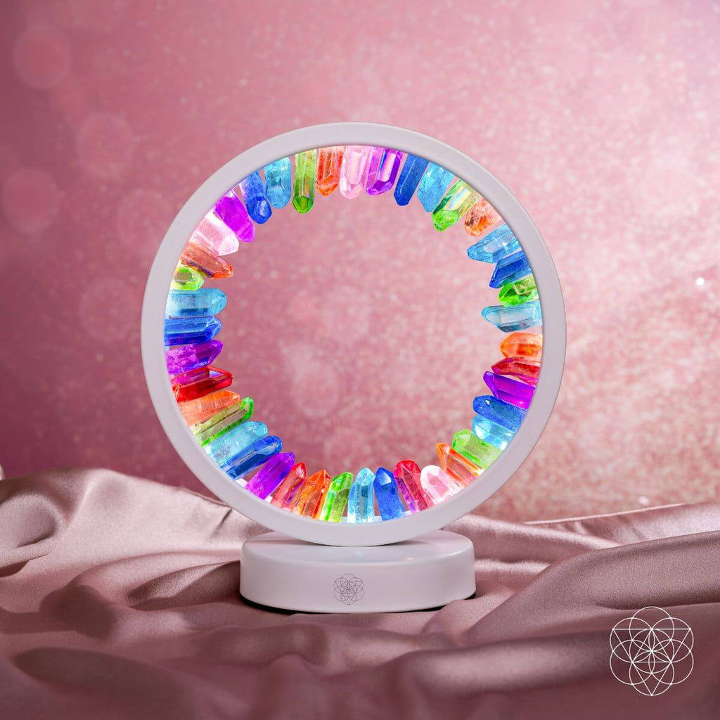 Clear Quartz Lamp of Hope - Rainbow After the Storm