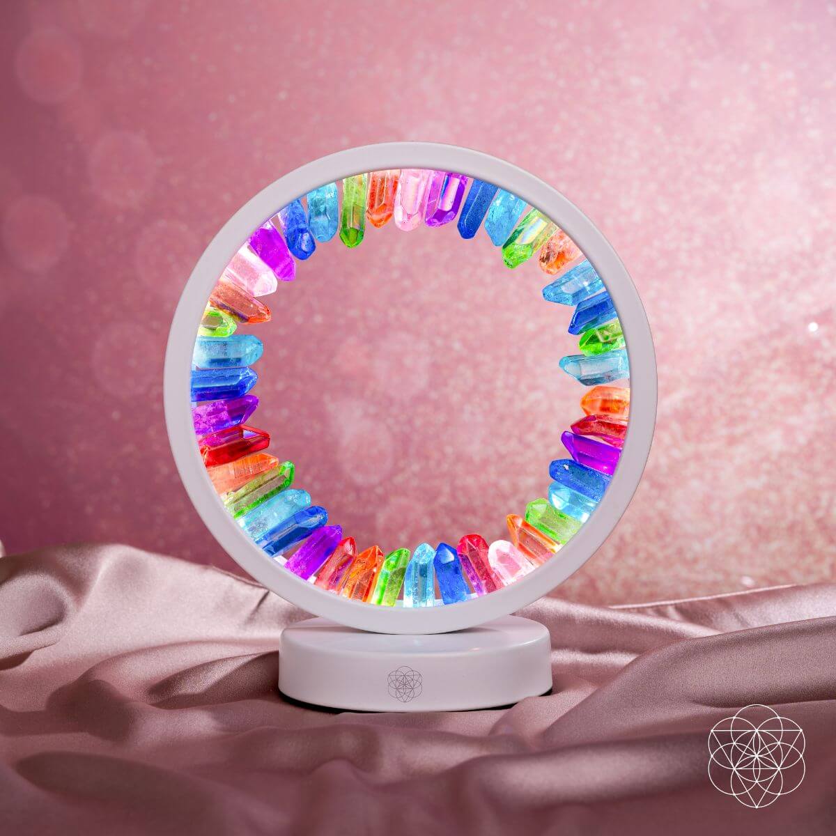 Clear Quartz Lamp of Hope - Rainbow After the Storm