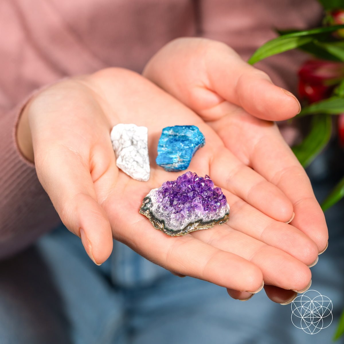 Amethyst - Apatite - Howlite :  The Anti-Anxiety Trio