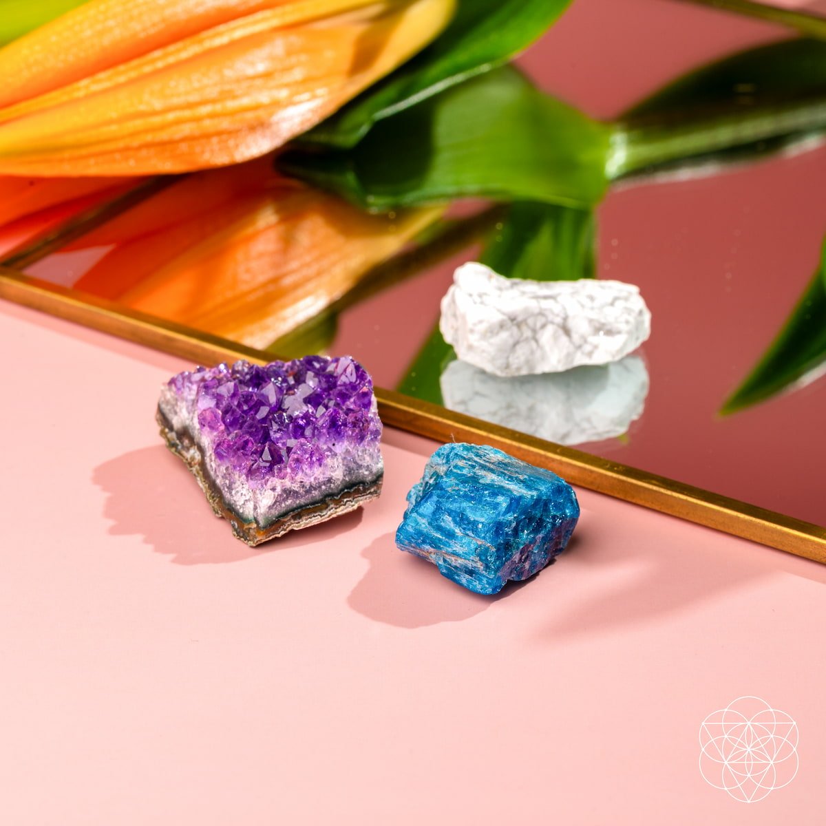 Amethyst - Apatite - Howlite :  The Anti-Anxiety Trio