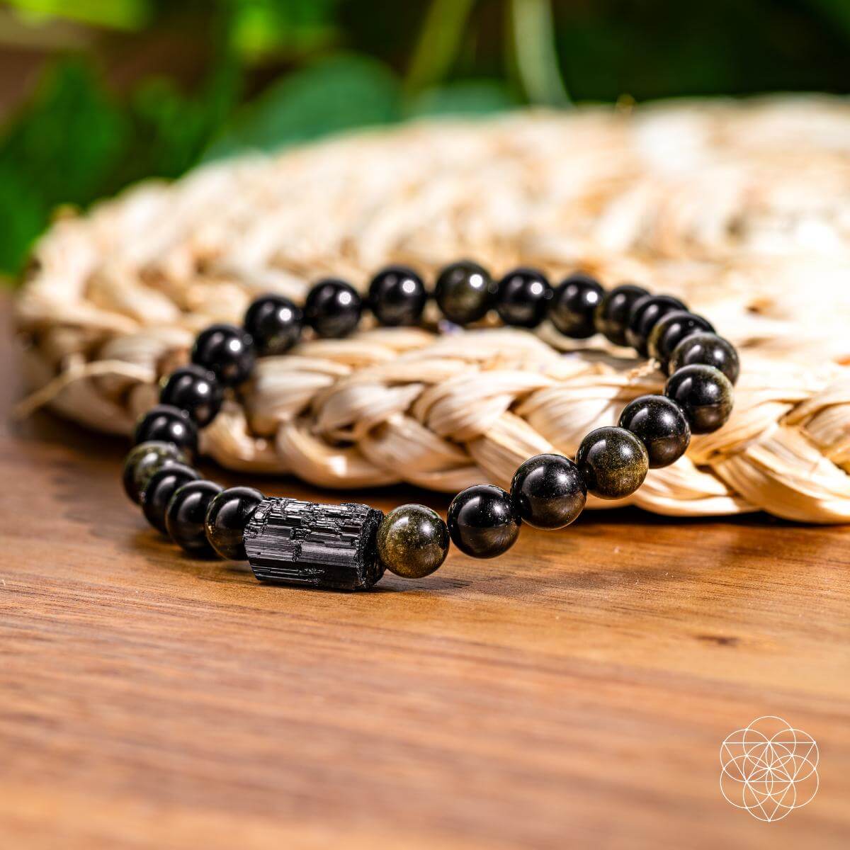 Energy Protection Bracelet - Black Tourmaline - Golden Obsidian