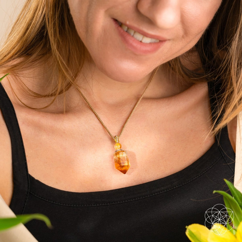 Citrine Crystal Prosperity Pendant