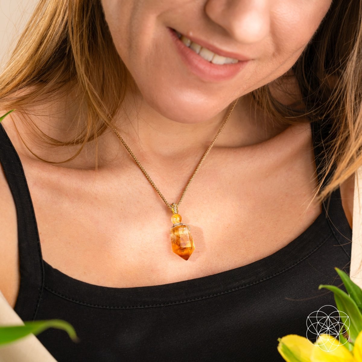 Citrine Crystal Prosperity Pendant