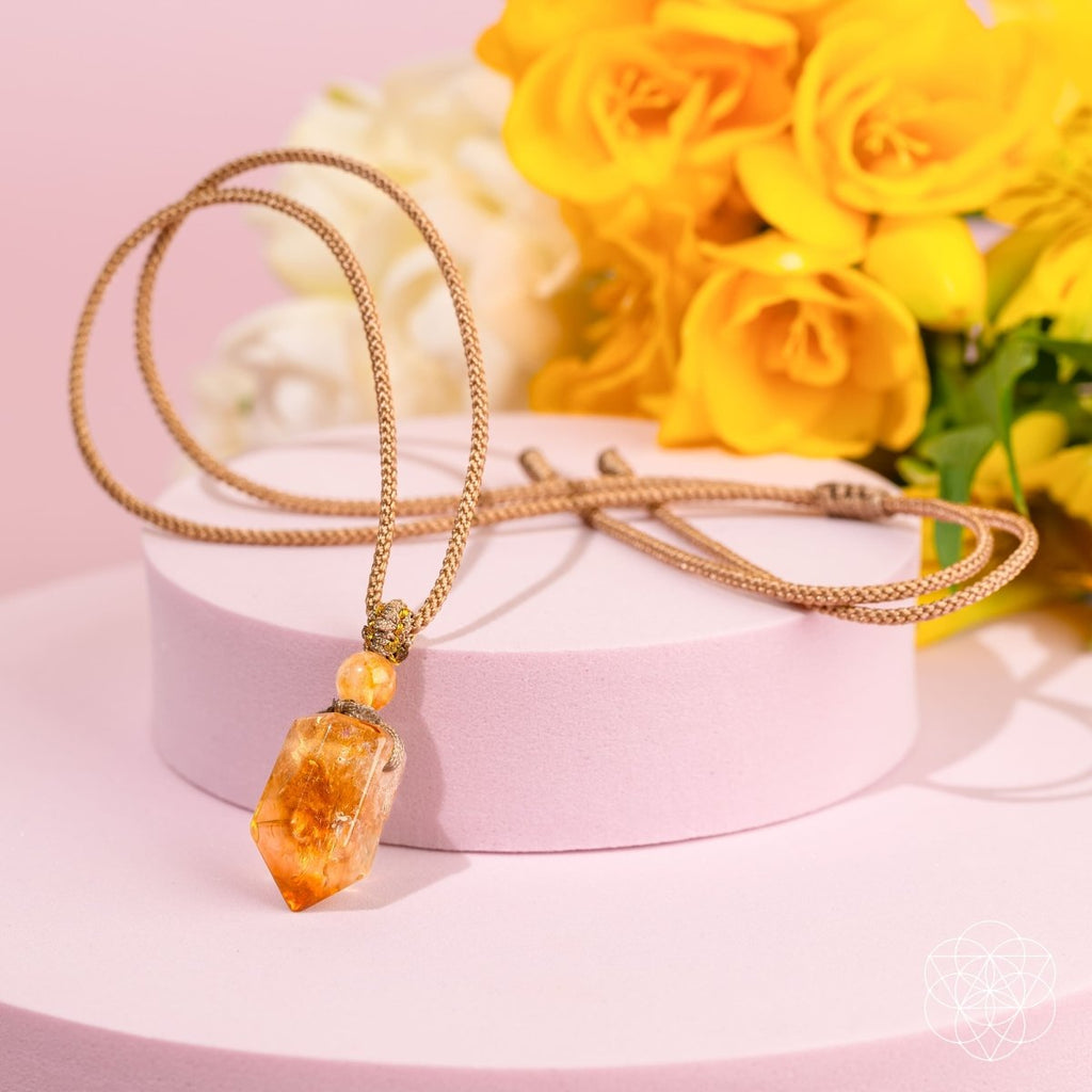 Citrine Crystal Prosperity Pendant