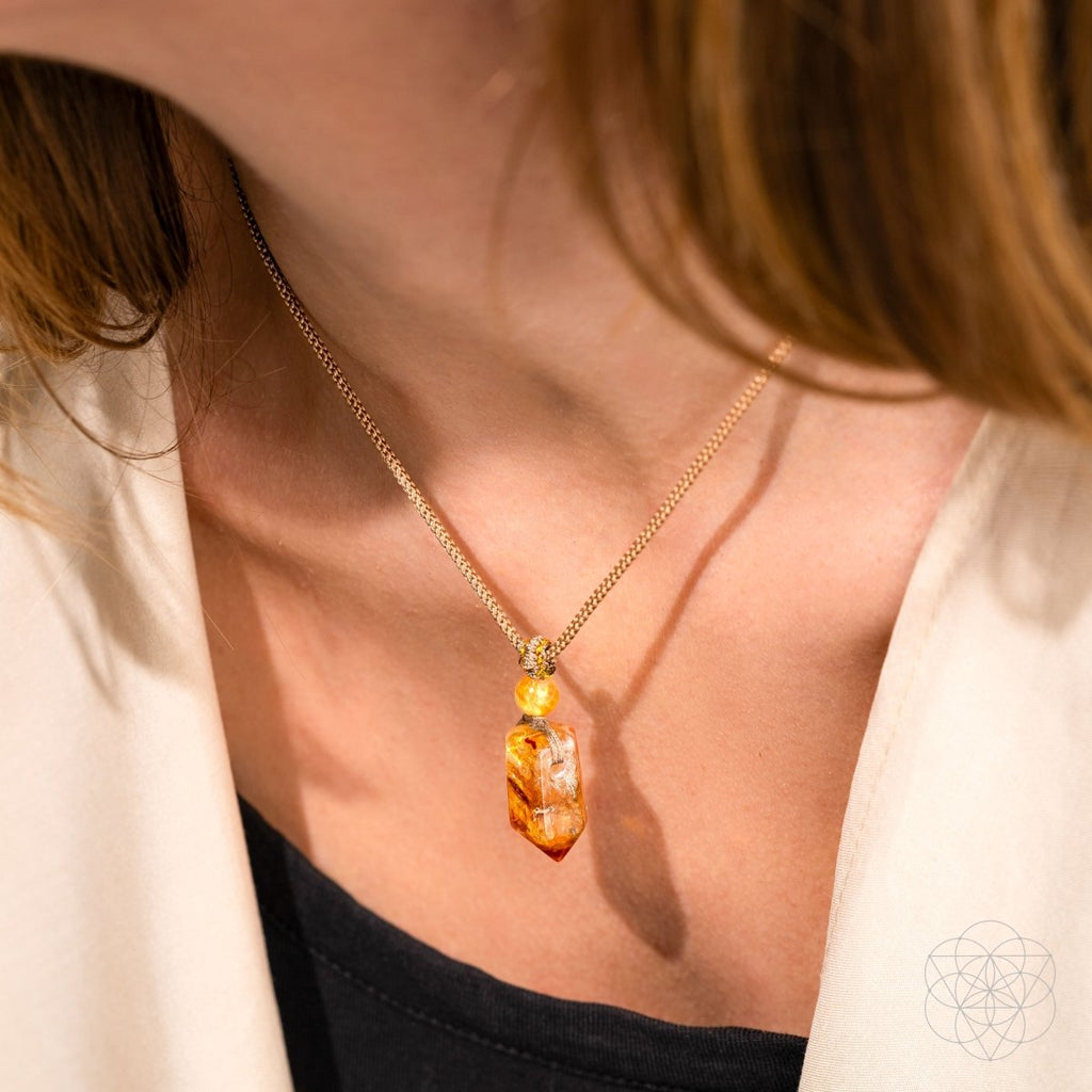 Citrine Crystal Prosperity Pendant
