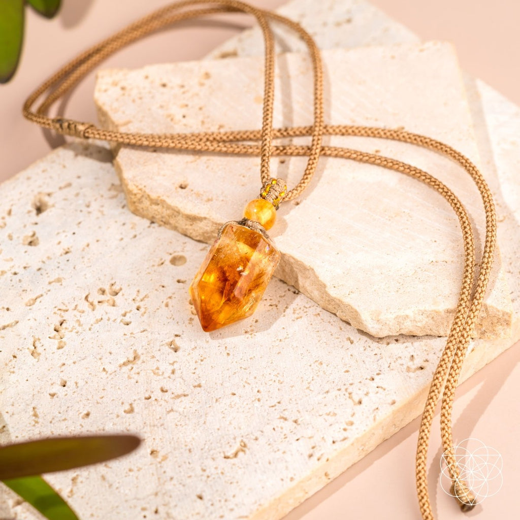 Citrine Crystal Prosperity Pendant