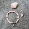 Rose Quartz Healing Crystal Set - Bracelet, Pend.., Stone