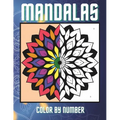 Color By Number Mandalas for Adults Coloring Book: Easy Simple Bold Large Print Patterns for Stress Relief and Relaxation